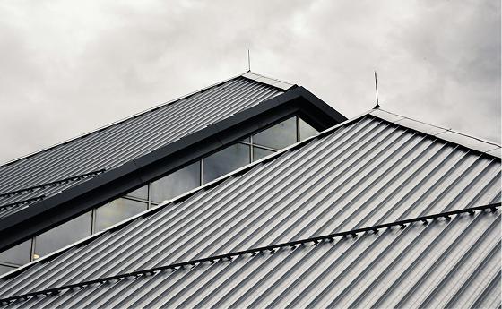 A metal roof