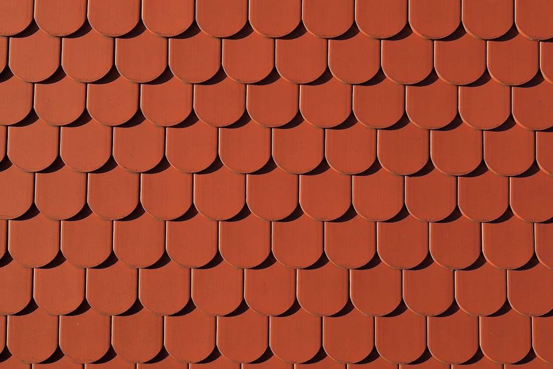 A roof with red tiles
