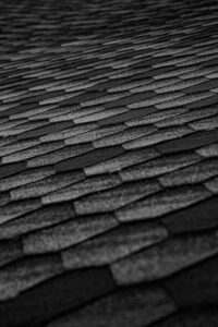 Asphalt shingles on a roof