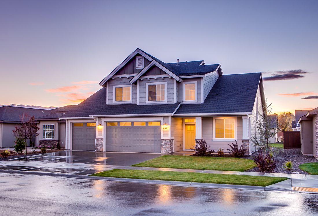 A freshly painted house