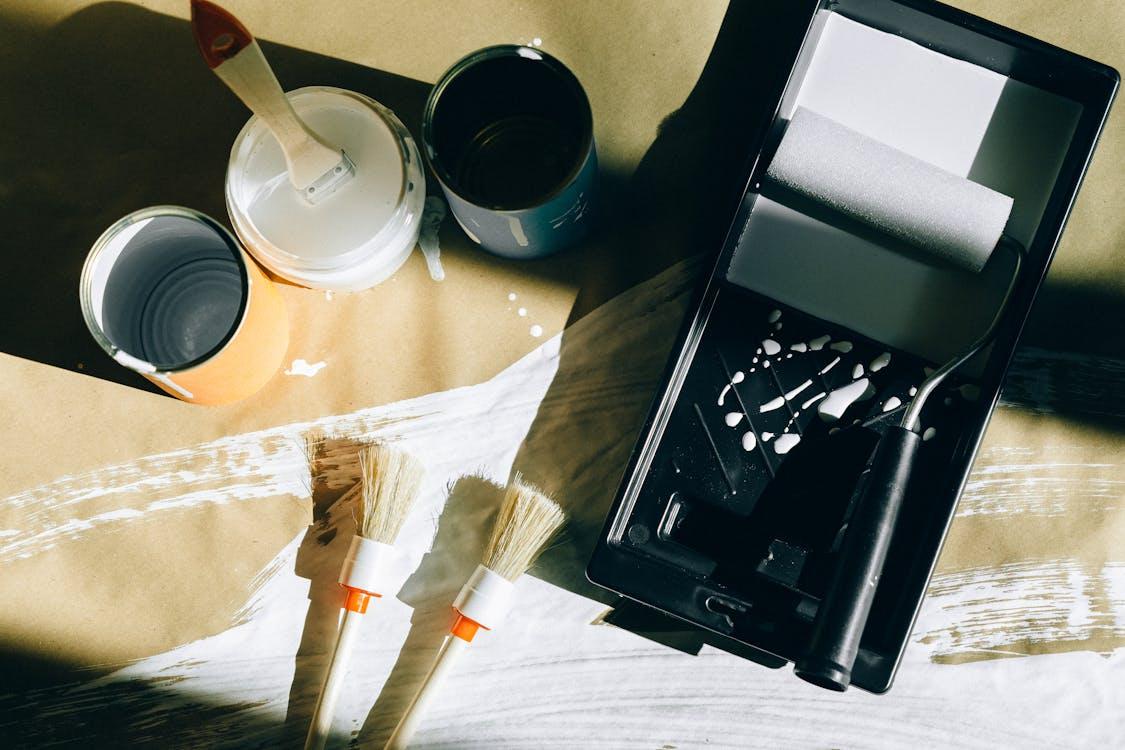 Painting materials in a home setting